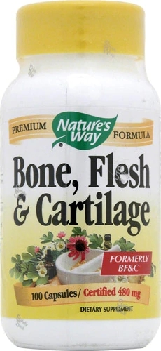 Nature's Way Bone Flesh and Cartilage - 100 Cápsulas para Saúde Óssea e Articular