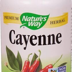 Nature's Way Cayenne 450mg: 180 Cápsulas Vegetarianas para Bem-Estar Natural