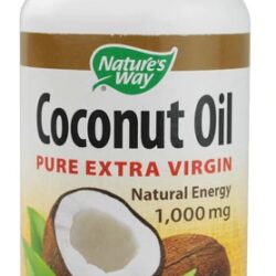 Nature's Way Óleo de Coco Puro Extra Virgem 1000mg - 120 Cápsulas Softgel