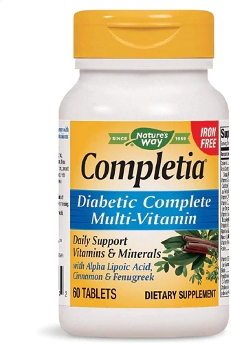 Nature's Way Completia® Diabetes Multivitamínico Sem Ferro - 60 Comprimidos