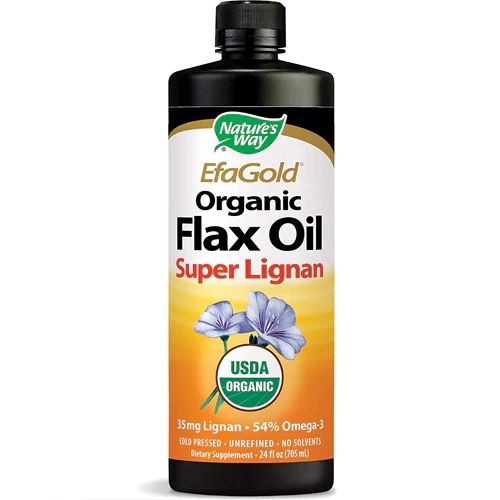 Nature's Way EfaGold® Óleo de Linhaça Orgânico com Super Lignanas - 710ml (24 fl oz)