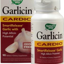 Nature's Way Garlicin® Cardio Odor Free - Suplemento de Alho 90 Tabletes para Saúde Cardiovascular