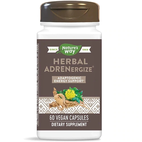 Nature's Way Herbal ADRENergize® - 60 Cápsulas Veganas para Energia e Bem-Estar