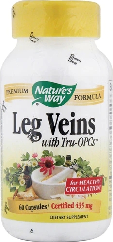 Nature's Way Leg Veins - 60 Cápsulas Veganas para Saúde Circulatória