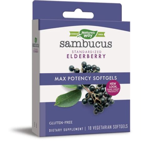 Nature's Way Max Potency Sambucus Elderberry -- 18 Softgels