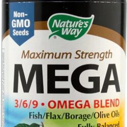 Nature's Way MEGA 3-6-9 Ômega Blend Limão - 180 Cápsulas Gelatinosas