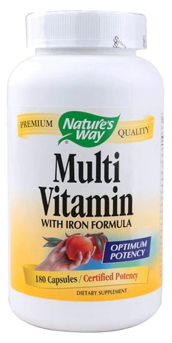 Nature's Way Multivitamínico com Ferro - 180 Cápsulas: Vitalidade Essencial para o Seu Dia a Dia