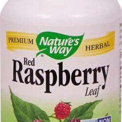 Nature's Way Folha de Framboesa Vermelha - 100 Cápsulas Vegetarianas (900mg por Dose)