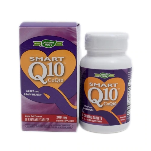 Nature's Way Smart Q10™ CoQ10 Maple Nut - 200mg - 30 Comprimidos Mastigáveis Sabor Maple Nut