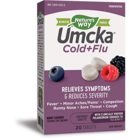 Nature's Way Umcka Cold Plus Flu Berry -- 20 Chewable Tablets