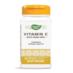 Nature's Way Vitamina C com Rose Hips - 100 Cápsulas 1000mg - Poderoso Antioxidante