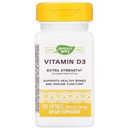 Nature's Way Vitamin D3 -- 50 mcg - 240 Softgels