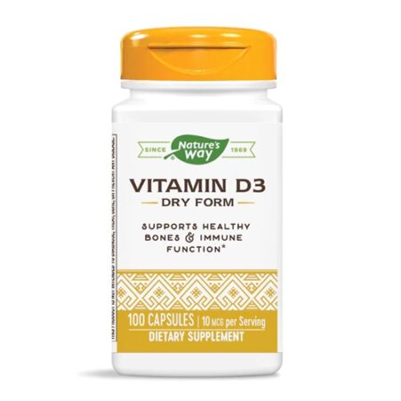 Nature's Way Vitamin D3 -- 10 mcg - 100 Capsules