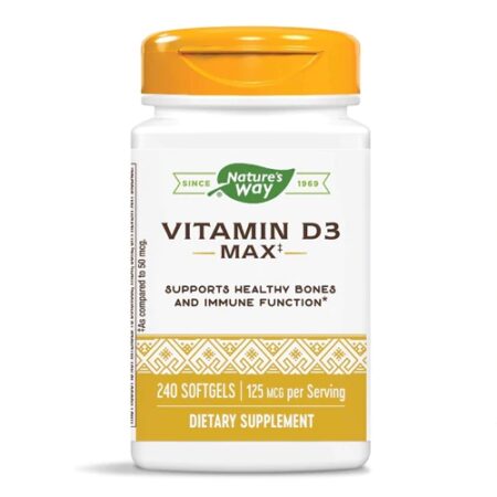 Nature's Way Vitamin D3 Max -- 125 mcg - 240 Softgels