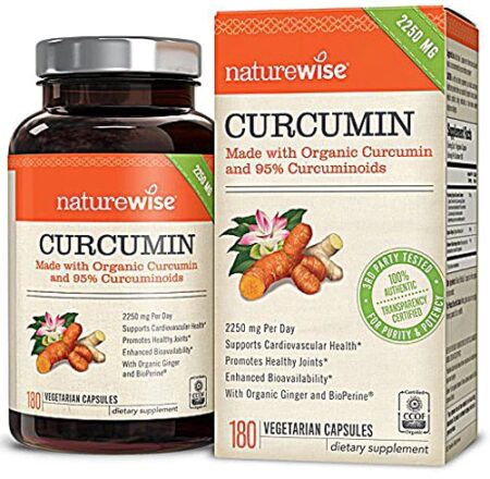 Naturewise Curcumin -- 180 Vegetarian Capsules