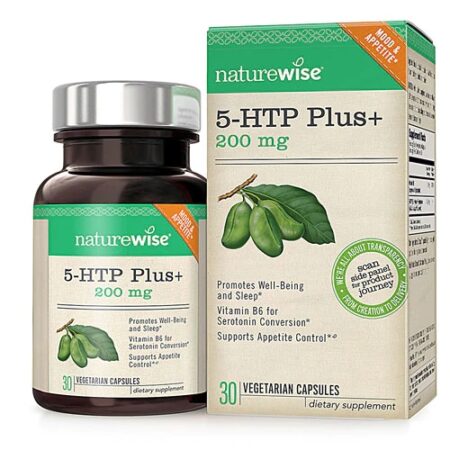 Naturewise Daily Care Products 5-HTP Plus -- 200 mg - 30 Vegetarian Capsules