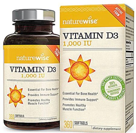 Naturewise Vitamin D3 -- 1000 IU - 360 Softgels