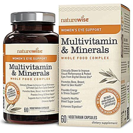 Naturewise Women's Eye Support Multivitamin Whole Food Complex -- 60 Vegetarian Capsules