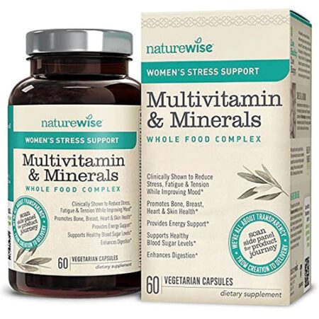 Naturewise Women's Stress Support Multivitamin Whole Food Complex -- 60 Vegetarian Capsules