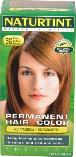 Naturtint Coloração Permanente 6G Loiro Dourado Escuro - 163ml | Cabelos Vibrantes e Saudáveis