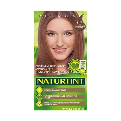 Tintura Permanente Naturtint 7.7 Chocolate Caramel 165ml - Cor Vibrante e Saudável