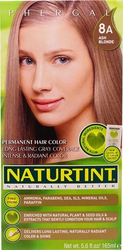 Tintura Permanente Naturtint 8A Loiro Acinzentado 165ml - Coloração Saudável e Vibrante