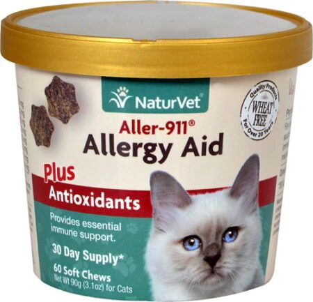 NaturVet Aller-911® Allergy Aid Plus Antioxidants for Cats -- 60 Soft Chews