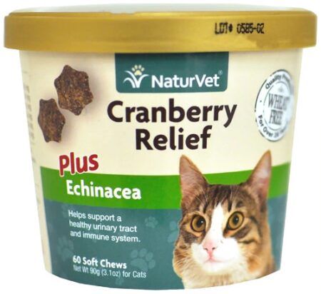 NaturVet Cranberry Relief Plus Echinacea for Cats -- 60 Soft Chews