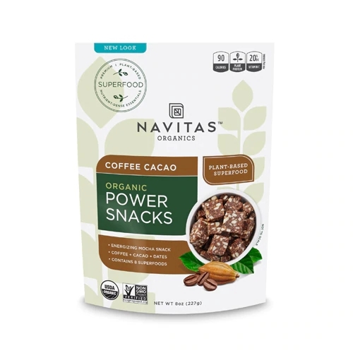 Navitas Organics Power Snacks Café Cacao - 227g: Energia Natural e Sabor Intenso