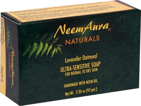 Neem Aura Naturals Ultra Sensitive Soap Lavender and Oatmeal -- 3.3 oz