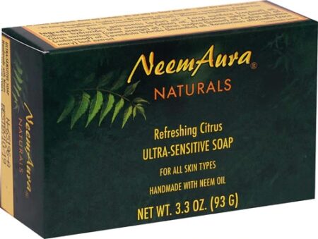 Neem Aura Naturals Ultra Sensitive Soap Refreshing Citrus -- 3.3 oz