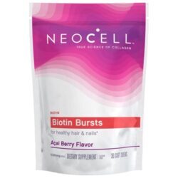 NeoCell Biotin Bursts™ Açaí Berry 10000mcg - 30 Gomas Mastigáveis para Cabelo, Pele e Unhas Fortes