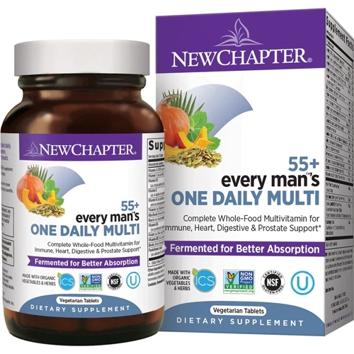 New Chapter Every Man's One Daily Multi 55+ - 48 Comprimidos Vegetarianos Multivitamínico