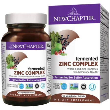 New Chapter Fermented Zinc Complex -- 60 Vegetarian Tablets