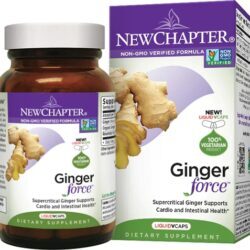 New Chapter Ginger Force™ 30 Cápsulas Vegetarianas - Suporte Digestivo e Bem-Estar