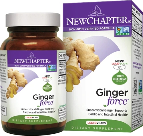 New Chapter Ginger Force™ 60 Cápsulas Vegetarianas - Potência de Gengibre para Seu Bem-Estar