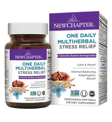 New Chapter One Daily Multiherbal Stress Relief -- 30 Vegetarian Softgels