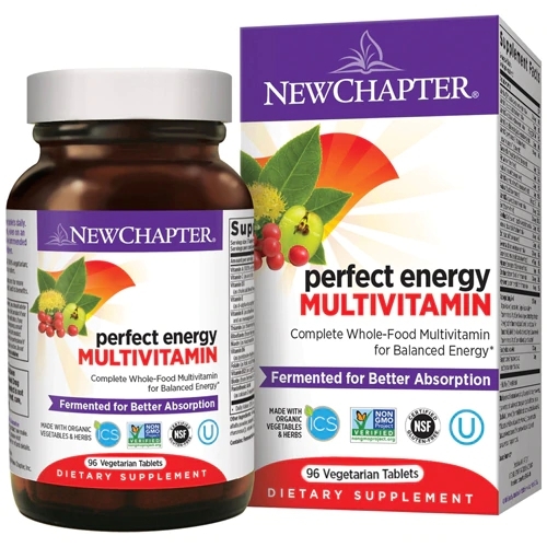 New Chapter Perfect Energy Multivitamínico Vegetariano 96 Comprimidos - Energia e Vitalidade Diária