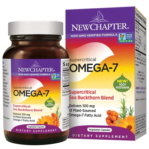 New Chapter Supercritical Ômega-7 Espinheiro Marítimo - 100mg - 60 Cápsulas Vegetarianas