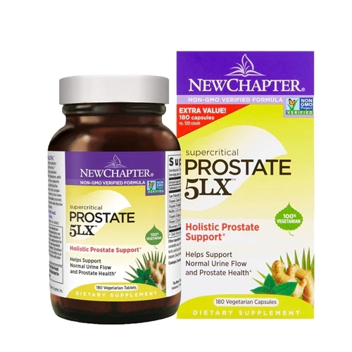 New Chapter Supercritical Prostate 5LX™ - 180 Cápsulas Vegetarianas para Saúde da Próstata