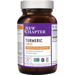 New Chapter Cúrcuma Force™ Vegetariana 30 Cápsulas Líquidas Veganas - Potência Natural