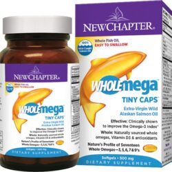 New Chapter Wholemega® Salmão Selvagem Alabamês Extra Virgem - 500mg, 90 Cápsulas Softgel