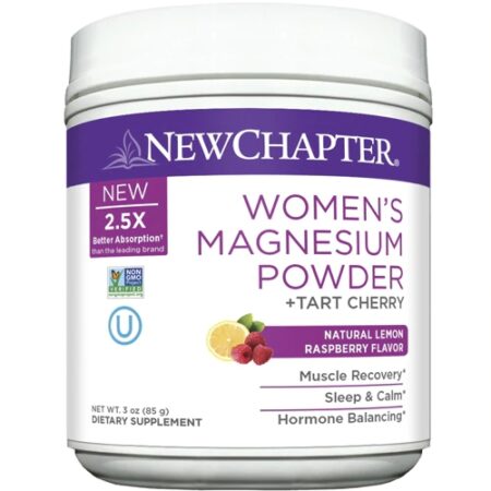 New Chapter Women's Magnesium Powder Natural Lemon Raspberry -- 35 Servings