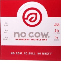 No Cow Protein Bar Raspberry Truffle - Barra de Proteína Vegana 12 Unidades (aprox. 60g cada)
