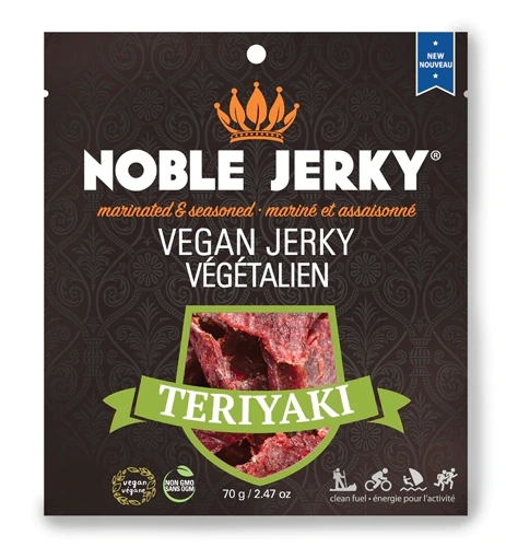 Noble Jerky Vegano Sabor Teriyaki - 70g: Snack Proteico e Delicioso para o Seu Dia