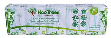 NooTrees Bamboo Pulp Pocket Tissue -- 10 Packs