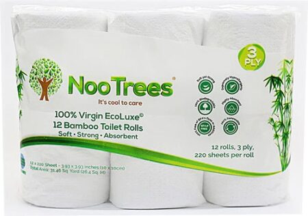 NooTrees Bamboo Toilet Rolls 3 Ply -- 12 Rolls