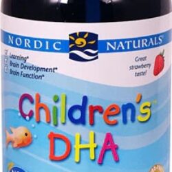 Nordic Naturals Infantil DHA Morango - Óleo de Peixe 473ml para o Desenvolvimento Cognitivo e Visual