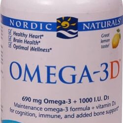 Nordic Naturals Ômega-3D Limão 1000mg - 120 Cápsulas Gelatinosas - Saúde Imunológica e Cardiovascular