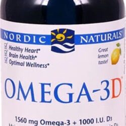 Nordic Naturals Omega-3D™ Limão - 237ml - Saúde Óssea e Cardiovascular